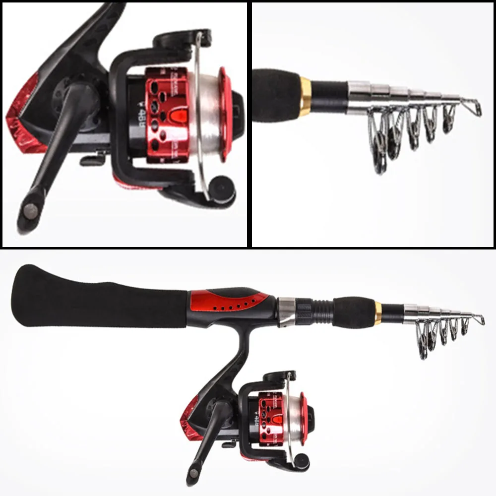 

cycle zone Fishing Rod Combos Spinning Pole with Reel Telescopic Travel Portable Fish Kits New