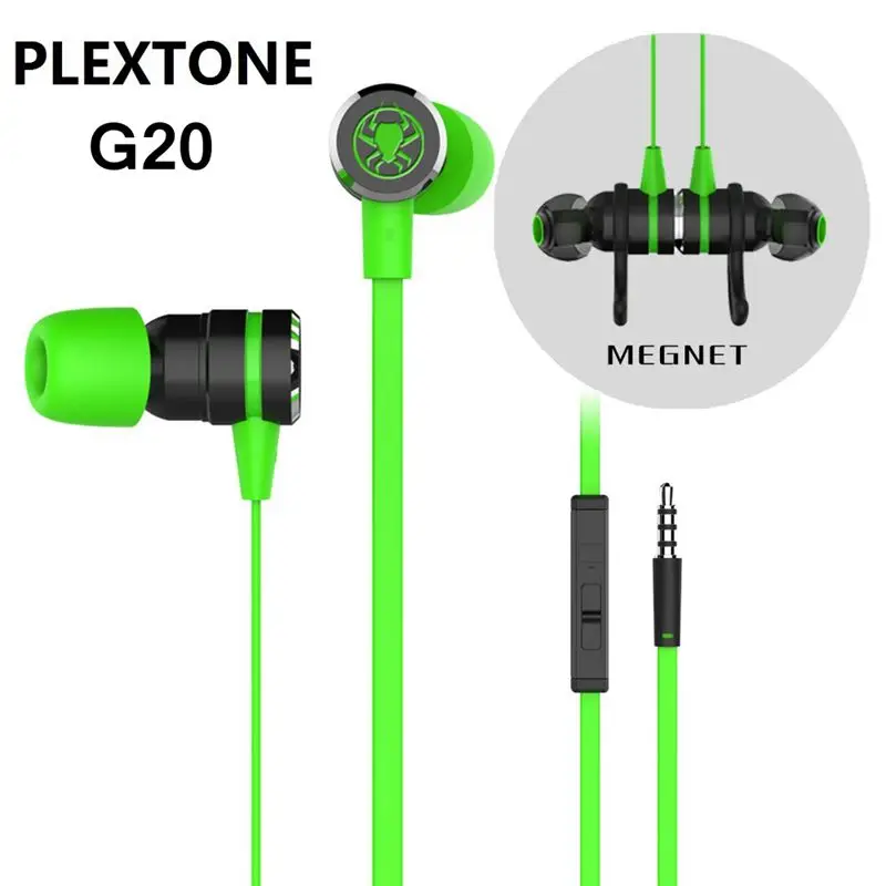 Новые магнитные наушники PLEXTONE G20 стерео 3 5 мм с микрофоном для занятий спортом и