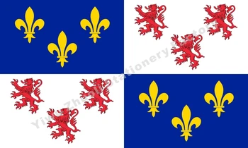 

France Picardie Flag 150X90cm (3x5FT) 120g 100D Polyester Double Stitched High Quality Banner Free Shipping