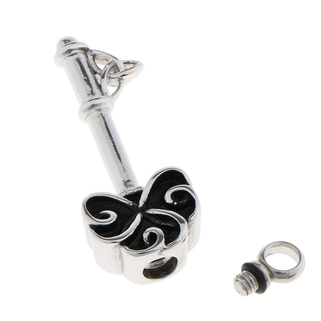 Secret Key Shape Design Stainless Steel Cremation Keepsake Pet Funeral Ash Urn Pendant Jewelry