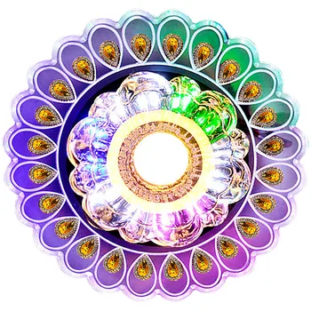 

New colorful LED simple creative crystal balcony aisle corridor entrance hall entertainment ceiling lamp