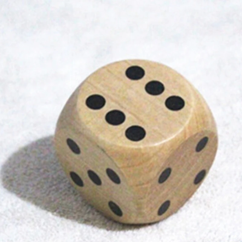 

5cm Large Wooden Dice 6 Sided Game Dice Toy for Family Activity Party Camping
