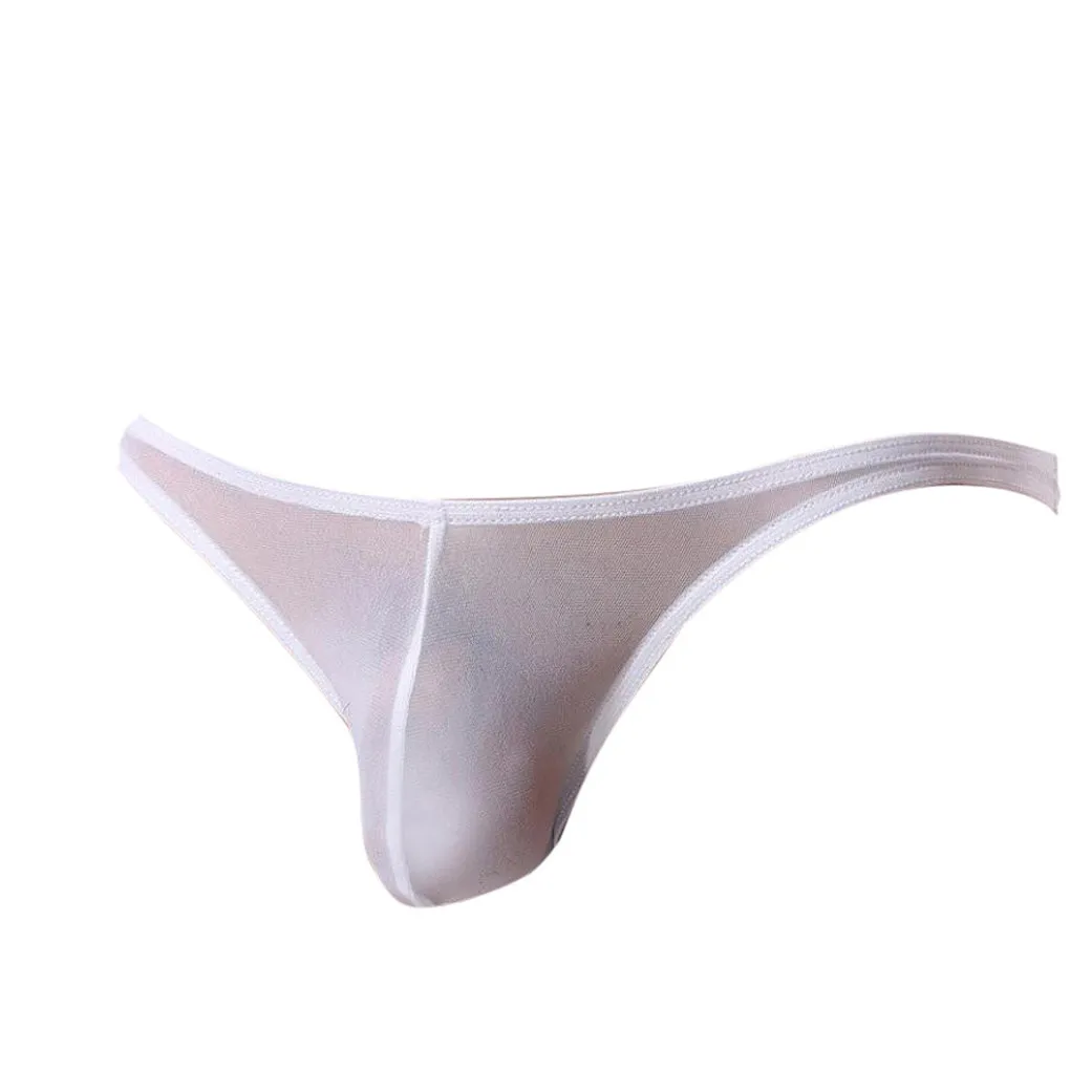 

Mens Sexy Underwear Shorts Underpants Perspective Pouch Soft Briefs Panties thong bikini bottoms#M3Y