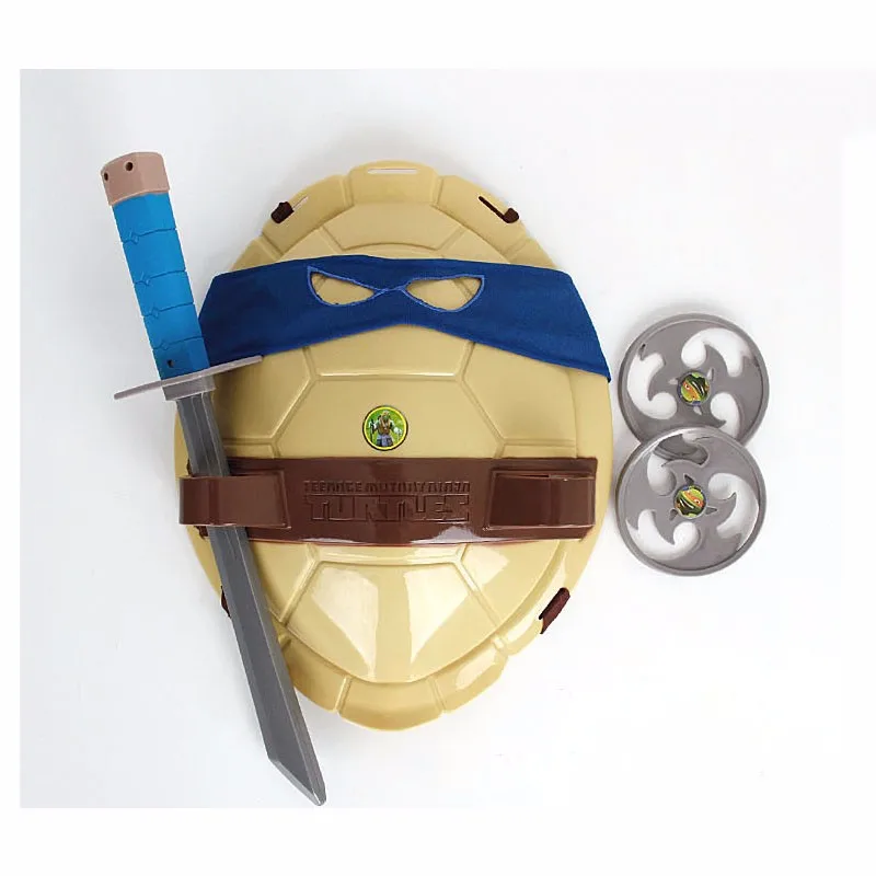 Skilpadder Armor Lekevåpen Skilpadde Raphael Michelangelo Leonardo Figur Cosplay Mask Shell Våpen rekvisitter Fest for små barn