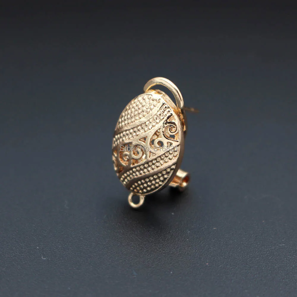 Серьги-клипсы с петля вешалка металлические ретро филигранные DIY жемчужные серьги-гвоздики делая Результаты 12x20 мм 10 пар