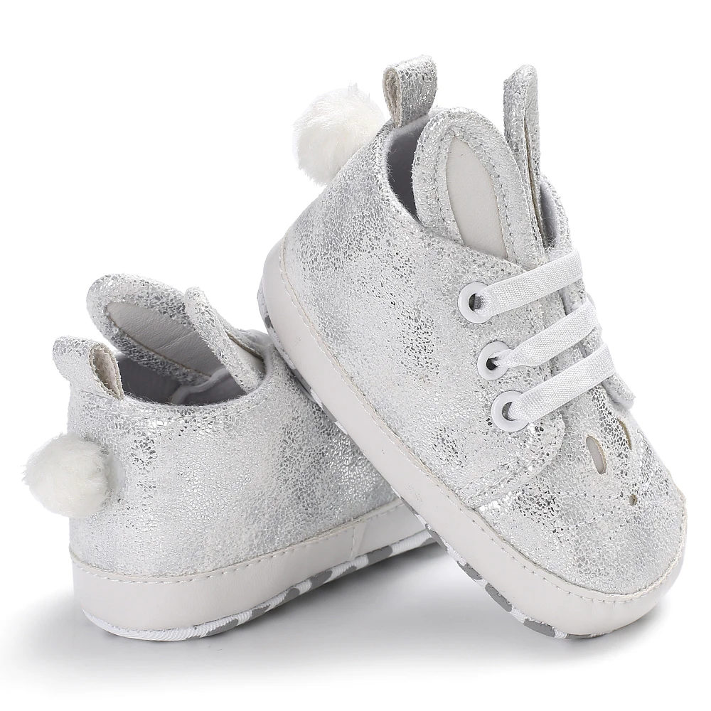 Повседневная детская обувь; тапочки для мальчиков и девочек; обувь с заячьими ушками; нескользящие ботинки с животными; Размеры 0-18 месяцев
