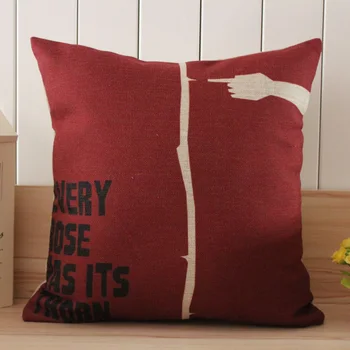 

LINKWELL Free Shipping 45*45cm Red Every Rose has its throw Linen Pillow Case Cushion Cover