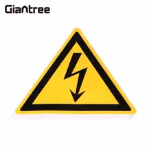 Giantree желтый и черный предупредить Интимные аксессуары поражения электрическим током Детская безопасность Предупреждение Логотип Безопасности Наклейки этикетки, наклейки 78x78 мм