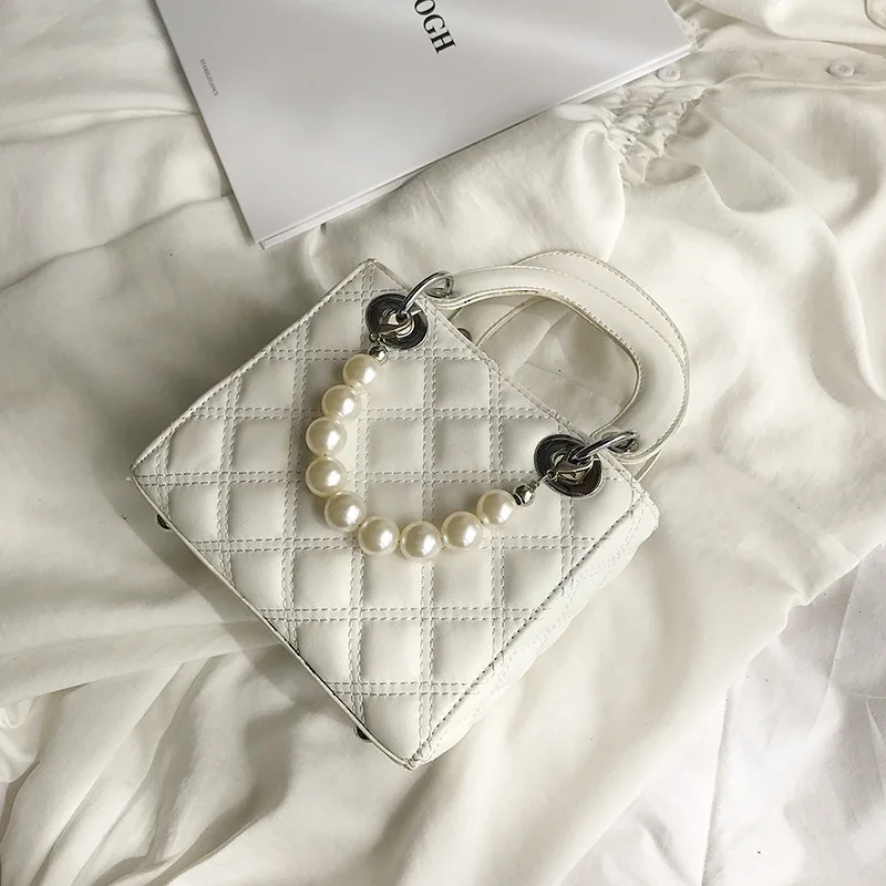 

Female Tote Crossbody Bags For Women 2019 High Quality Leather Luxury Handbags Designer Main Ladies Pearl Shoulder Messenger Bag