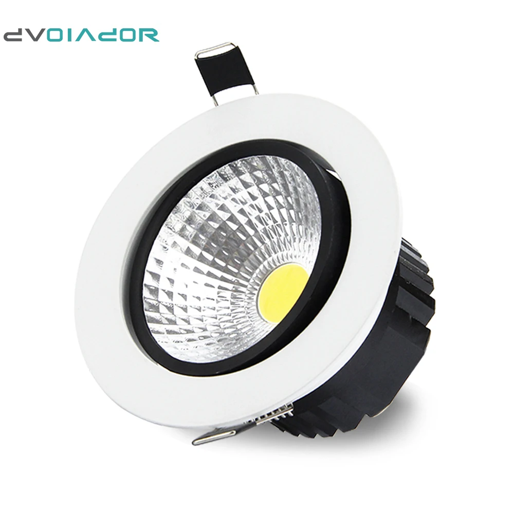 

DVOLADOR Dimmable LED Downlight 6W 9W 12W 15W Recessed LED Ceiling Downlight AC 110V 220V Spot Light Indoor Decoration Light