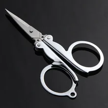 Портативные складные ножницы из нержавеющей стали, маленький резак, ремесло, острое лезвие, аварийные мини-ножницы для путешествий, швейные инструменты DIY