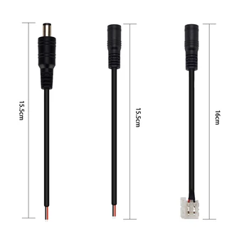 

5PCS DC Male And Female Head Plug Line 12V Power Connector Adapter Lock Buckle Power Supply Wiring Connector for LED Strip Light