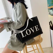 Модная большая сумка для путешествий женские сумки новые европейские дизайнерские сумки с буквенным принтом высококачественные сумки на плечо из искусственной кожи