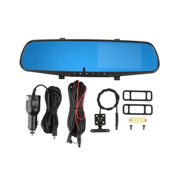 

HD 1080P 4.3" Car DVR Dash Camera Dual Cam Vehicle Front Rear DVR Dual Recording Driving recorder with rearview camera