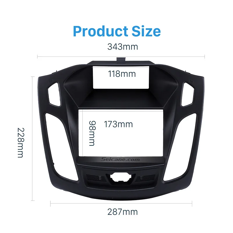 Seicane 173*98 мм панель рамка Комплект двойной Din Автомобильная аудио панель для 2011-2013 Ford Focus Радио Установка отделка тире рамка