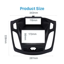 Seicane 173*98 мм панель рамка Комплект двойной Din Автомобильная аудио панель для 2011-2013 Ford Focus Радио Установка отделка тире рамка