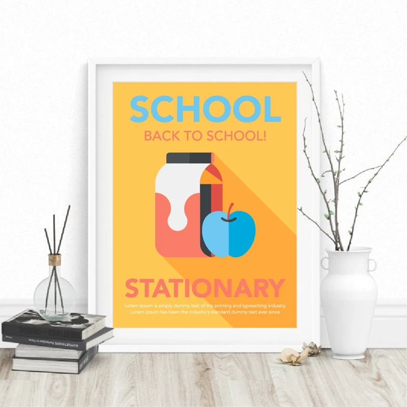 School stationary prints