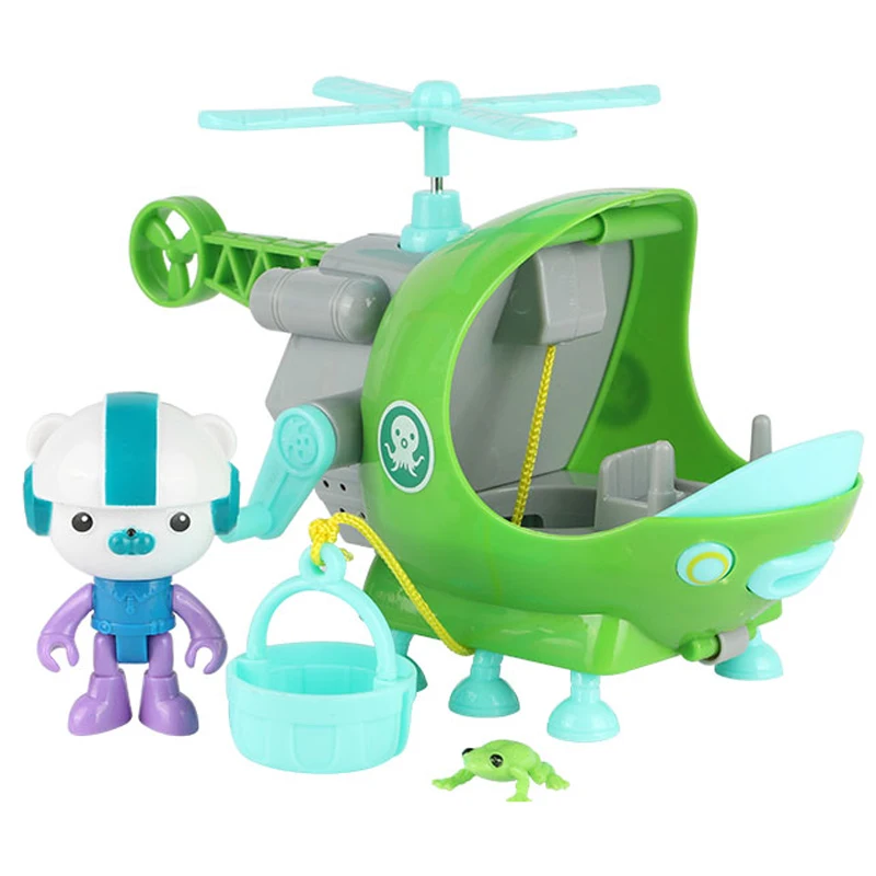 Octonauts Toys Green Helicopter Vehicles & Captain Barnacles Kwazii