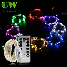 10 м USB светодиодный светильник-гирлянда, красочный водонепроницаемый светодиодный шнур из медной проволоки, праздничный Сказочный светильник s для рождественской вечеринки, свадебного украшения