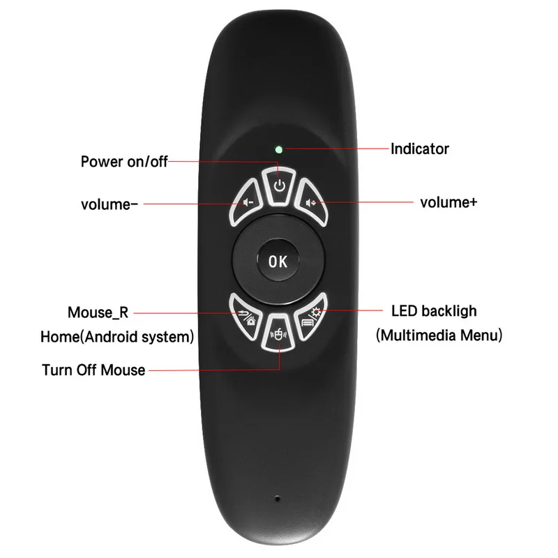 7 Color Backlit C120 English Russian Layout 2.4Ghz 6 Gyroscope Air