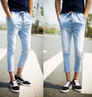 Fashion Brand Men Casual Jeans Ankle Length Slim Fit Newly