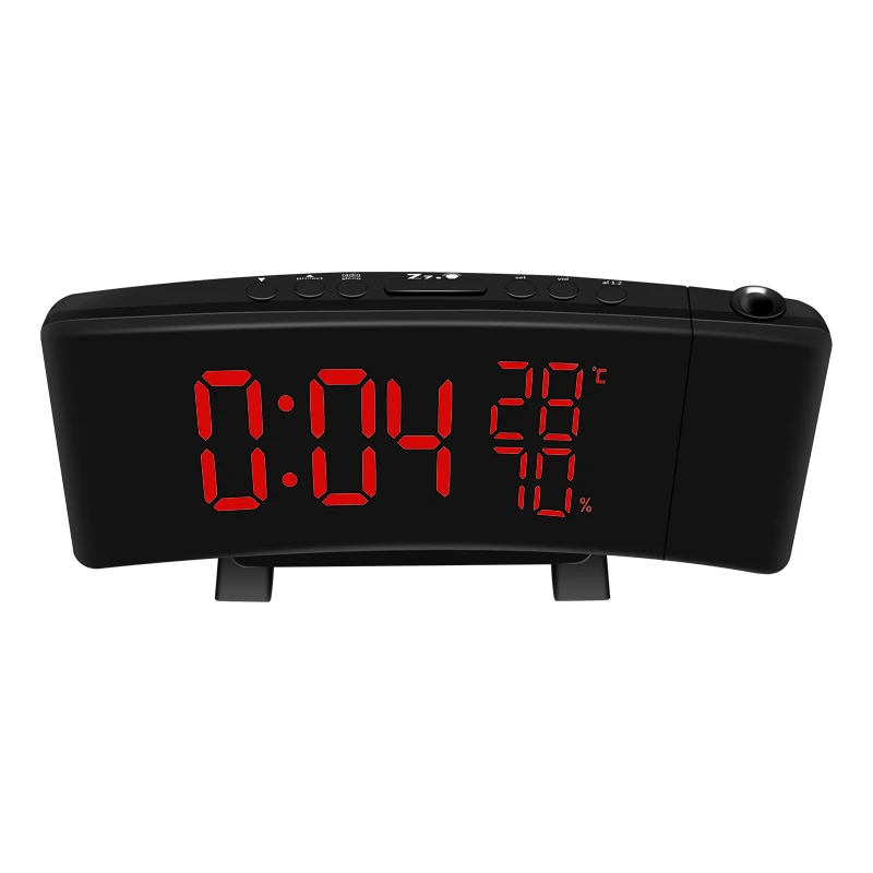 Креативный TS-5210 Светодиодный проекционный Будильник цифровой радио Повтор Таймер Температура светодиодный дисплей FM радио три цвета часы