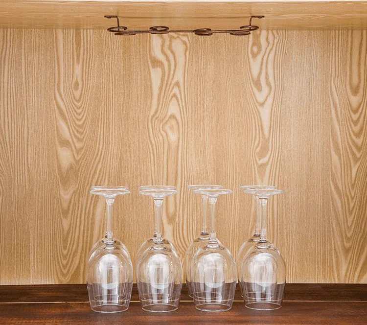 4-12 винный стойка для стаканов Висячие под шкафом держатель винного бокала для хранения рюмок подставка в стеллаж Органайзер аксессуары