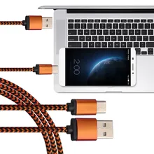 Модная Высококачественная линия, С ЖИЛАМИ из чистой меди 2 м USB-C тип-c кабель передачи данных и синхронизации плетеный шнур Быстрая зарядка зарядная Кабельная линия