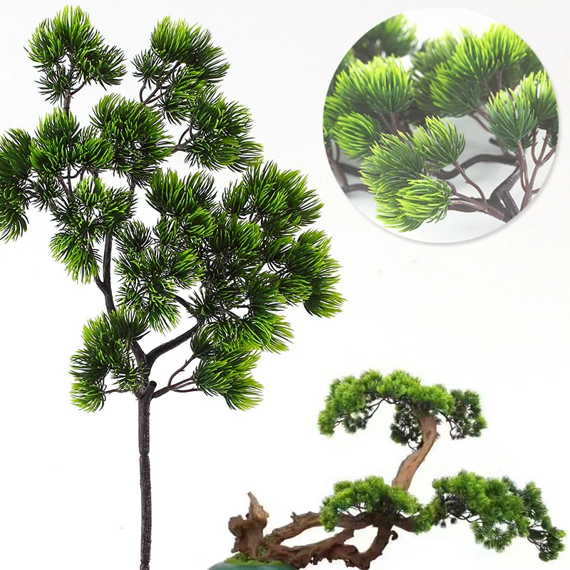 42 см приветственные сосновые искусственные деревья бонсай украшения имитация зеленых растений поддельные цветы Добро пожаловать Горшок Ваза свадебный дом Dexor