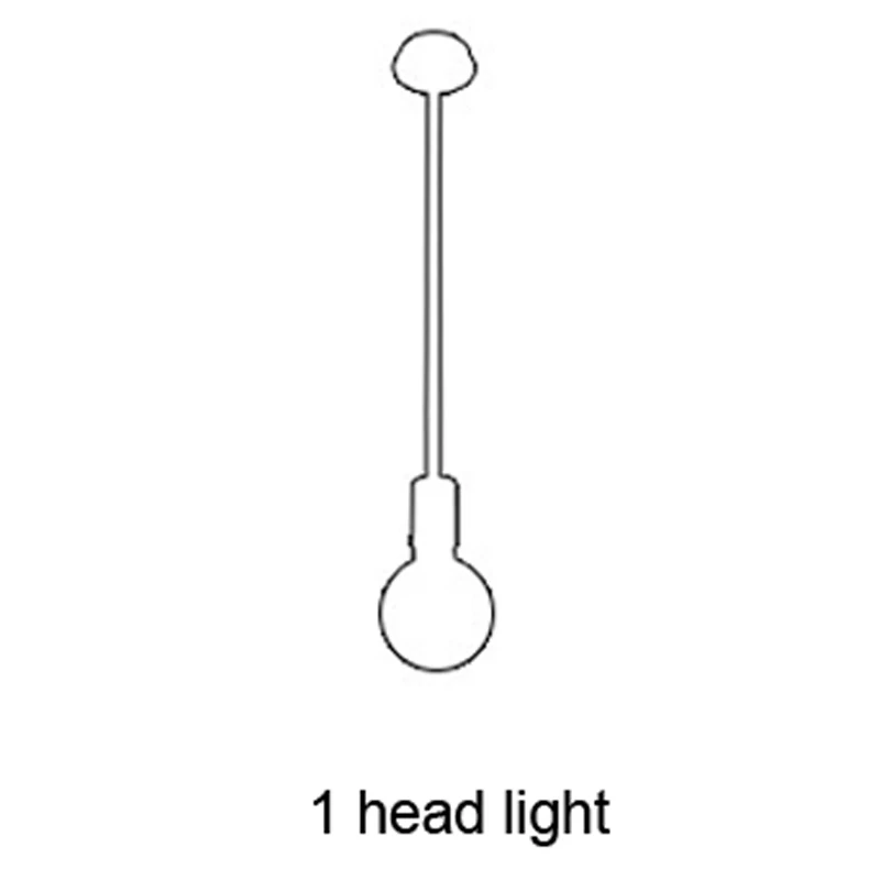 Современный линейный потолочный светильник-люстра, Вращающийся Регулируемый подвесной светильник из бронзы и золота для столовой, гостиной, фойе - Цвет абажура: 1 head lights