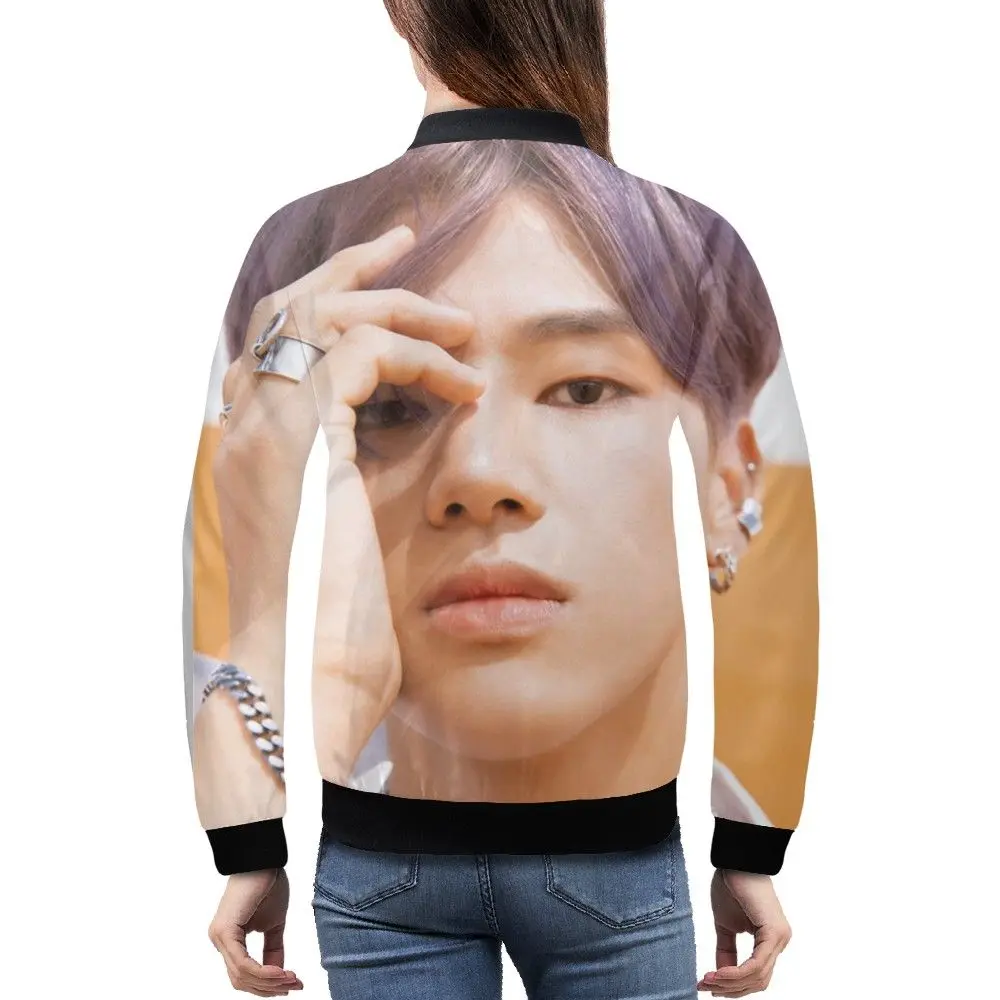 Women ATEEZ Kpop Group Hip Pop Bomber Jacket Hongjoong Seonghwa Yunho Yeosang San Mingi Wooyoung Jongho A TEEnager Z