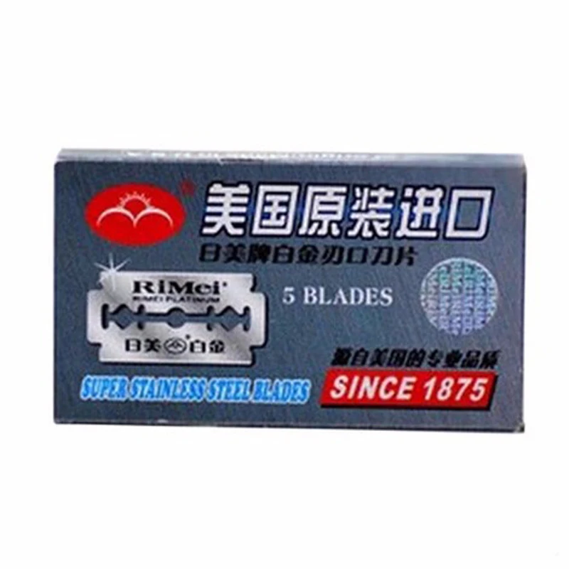 

New 2013 5pcs/box Brand Razor Blades For Men Blades Women Safety Mens Shaving Stainless Steel Double Edge Free Shipping