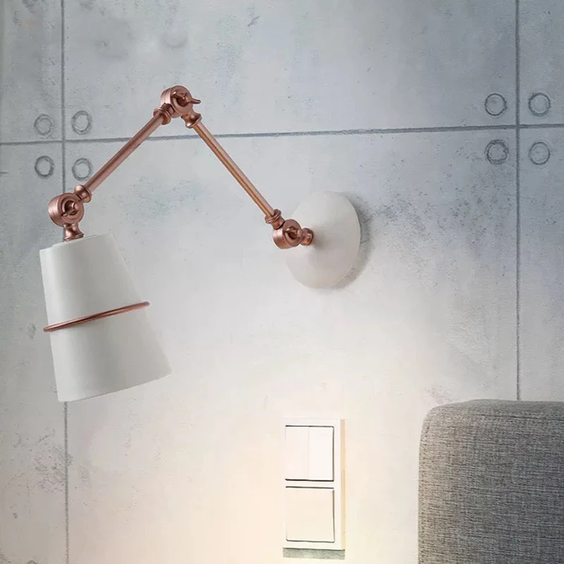 Creative Nordic Retractable Wall Lamp LOFT Industrial Light Simple Decorative Light for Restaurant Study Bedroom Bedside Office (14)