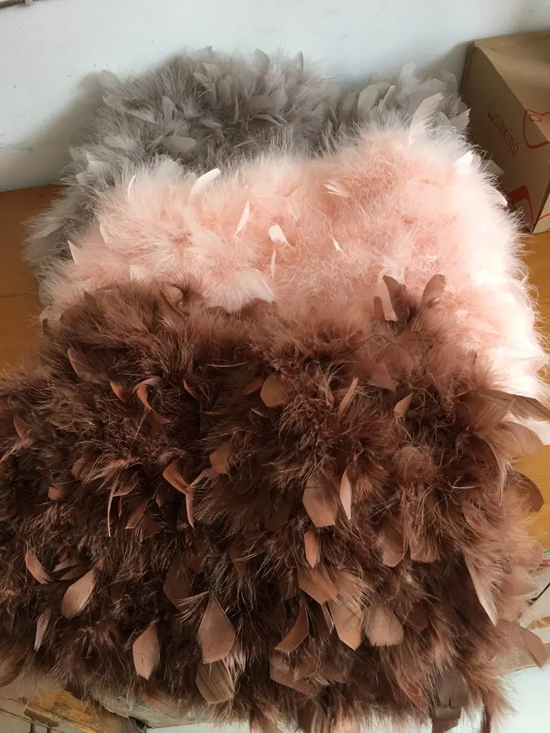 natural real turkey fur skirt for women (8).JPG