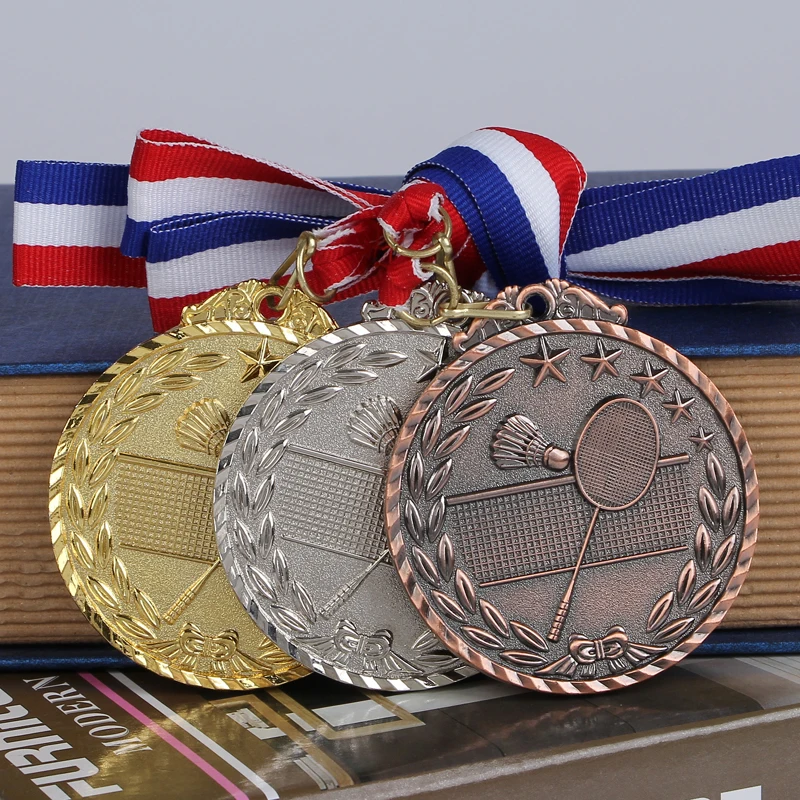 The Badminton Medal Top Quality Gold Silver Bronze Medal Souvenir