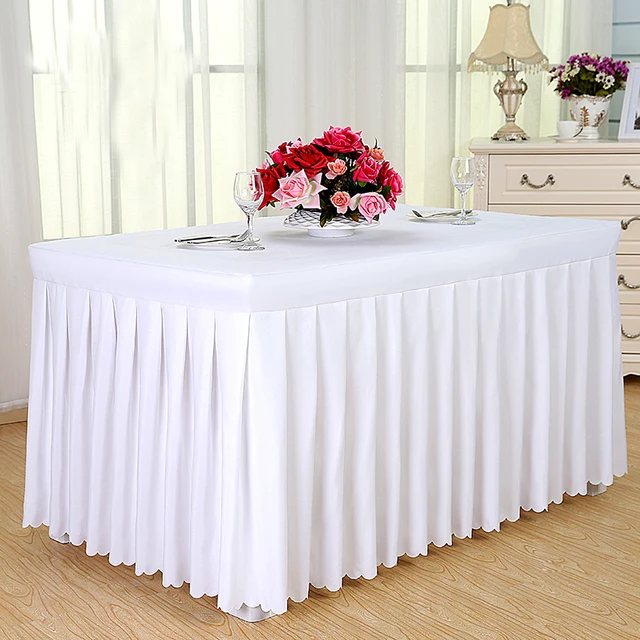 New Luxury Customized Wedding Banquet Hotel Table Cloth Meeting Sign In A Buffet Solid Table