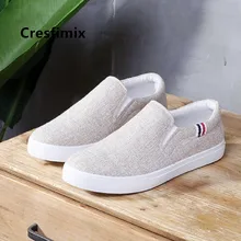 Cresfimix zapatos hombre; крутые удобные весенние мужские слипоны; Повседневная Уличная обувь бежевого цвета; Мужская обувь высокого качества; C5135