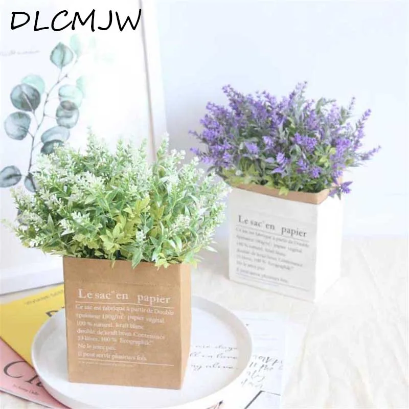 

Artificial plants Simulation green grass 1PCS Fake plant decorate flowers For wedding home garden Plastic plant Artificial grass