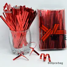 800 шт 6/8/10/12/15 см кабулк красный цвет, перевязку для виолончели конфеты мешок упаковки для выпечки лигирование леденец десерт герметизирующий Крученый шнур Галстуки