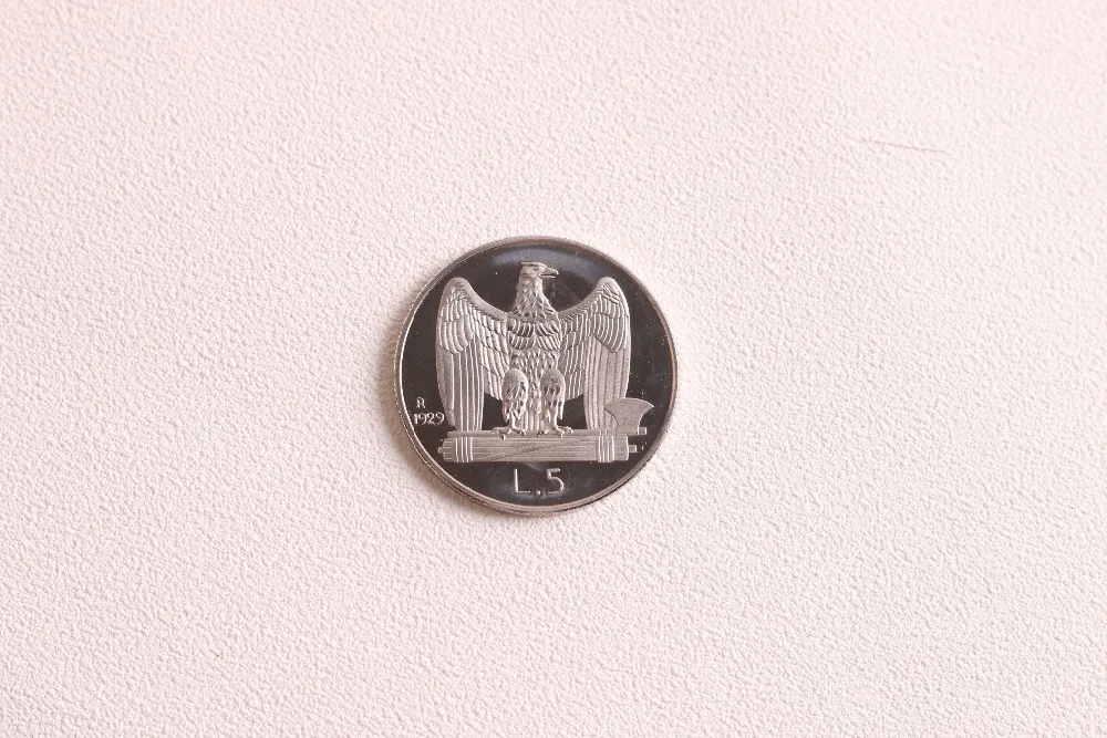

5 L Coin KINGDOM OF Italy 1929 UK FRANCE MEXICO JAPAN TAIWAN KOREA GERMANY RUSSIA WHOLESELL EU IRAQ TURKEY SWISS THAILAND USA