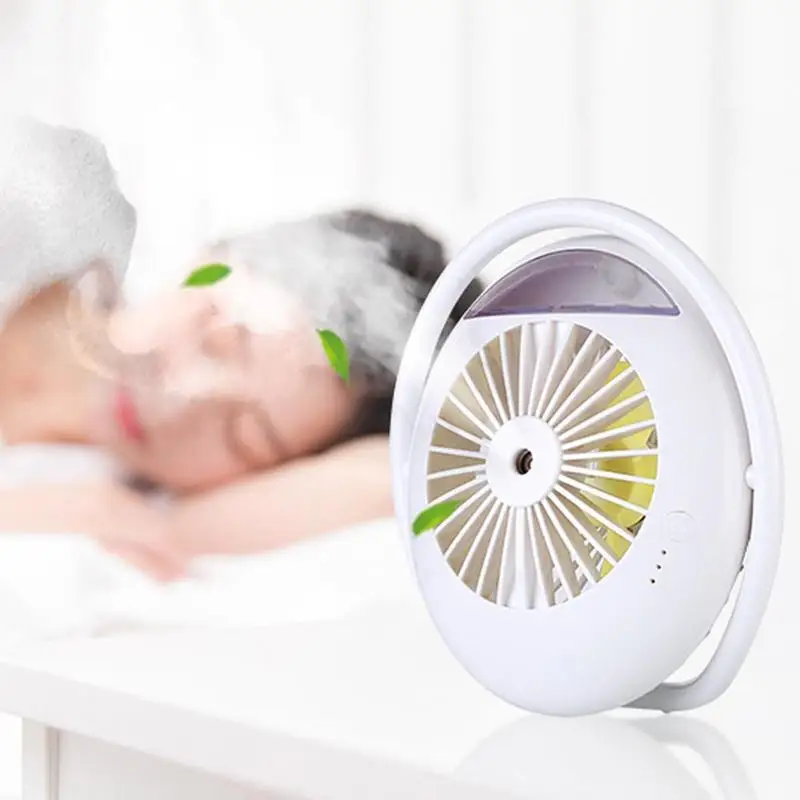 

Mini USB Rechargeable Humidifier Fan Home Office Desktop Cooling Fan Air Condition Mist Spray Humidifier Beauty Fan