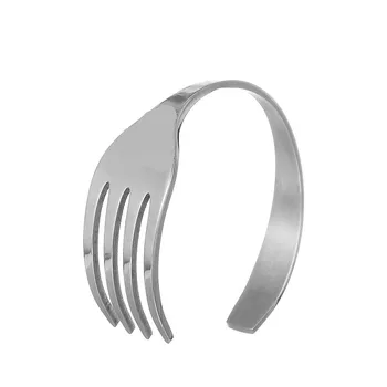 

Br-12 HIP Hop Men Rock 4 Colors Fork Spoon Bracelets Cuff Bracelet Open Stainless Steel Bracelets & Bangles for Men Jewelry