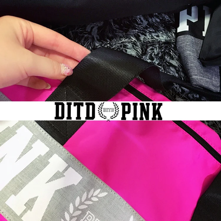 Pink/gray/black Women Men Gym Bag Fitness Shoulder Gird Strip Travel Bag Outdoor Yoga Bag With Shoes Storage Sac De Sport