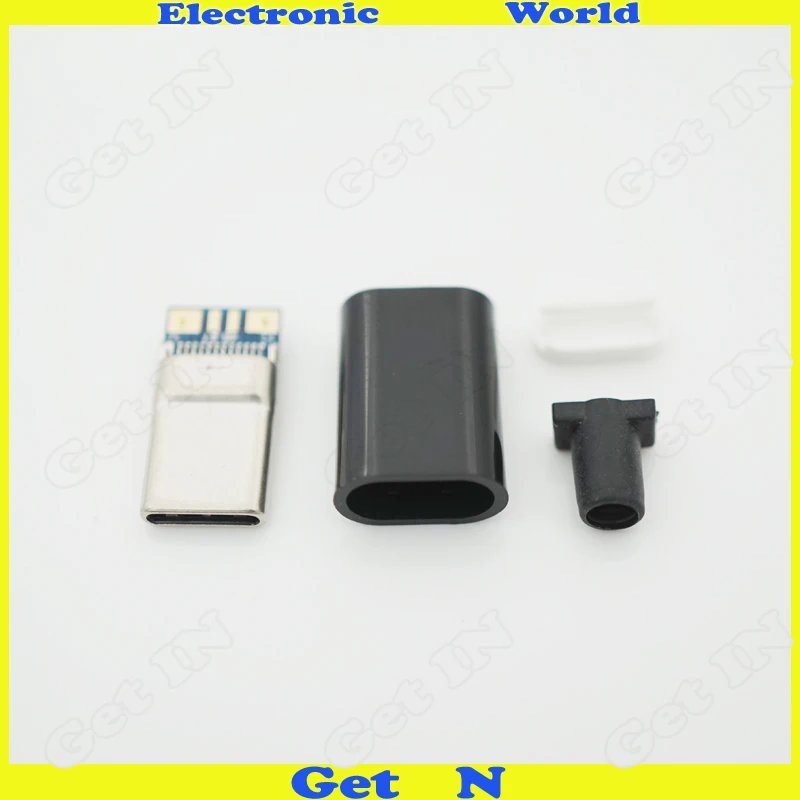 

10pcs 4 In 1 4Pin Glod Pated 2.0 Typc Usb-C Male Plug Micro Usb Male Socket