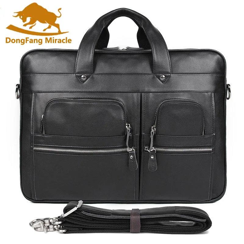 

Brand Cow Leather Man Briefcase Laptop Bag Business Bag Genuine Leather Briefcase Men Shoulder Bag Crossbody bag