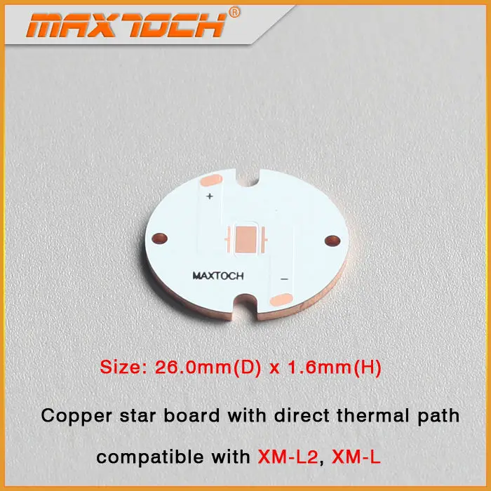 MAXTOCH медь MCPCB Cree XM-L2 XM-L XML2 XML 26 мм x 1 6 Прямой Термальный путь медная звезда | Спорт и