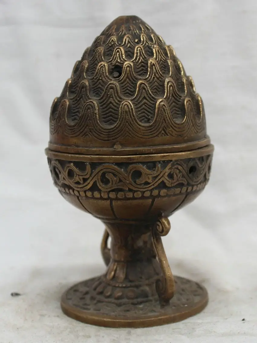 

Exquisite Chinese Classical Copper Buddhism pagoda Incense Burner Censer