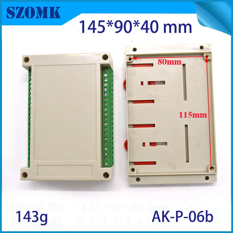 plastic din rail enclosure box junction housing abs control enclosure szomk din boxes power supply distribution project case   (4)