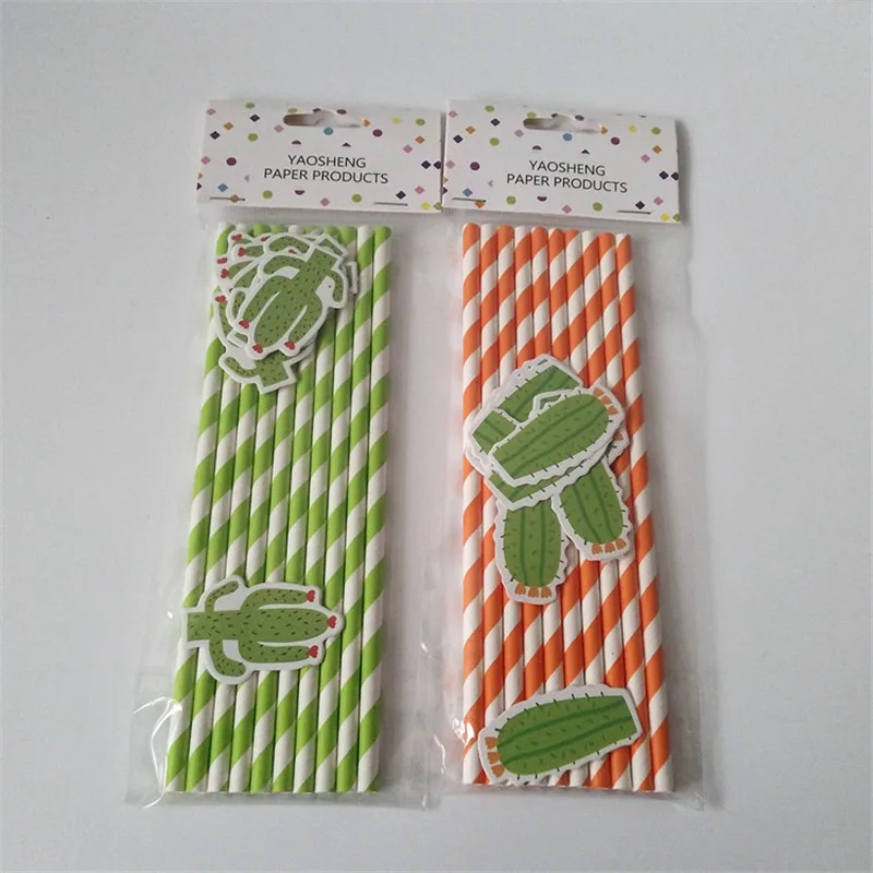 

10PCS Green Cactus Paper Straw Jungle Hawaiian Party Drinking Straw Baby Shower Holiday Bachelorette Party Decoration Navidad,Q