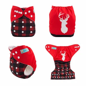 

(10 pieces/lot) Reusable Baby Digital Position Cloth Nappy with Bamboo Inserts